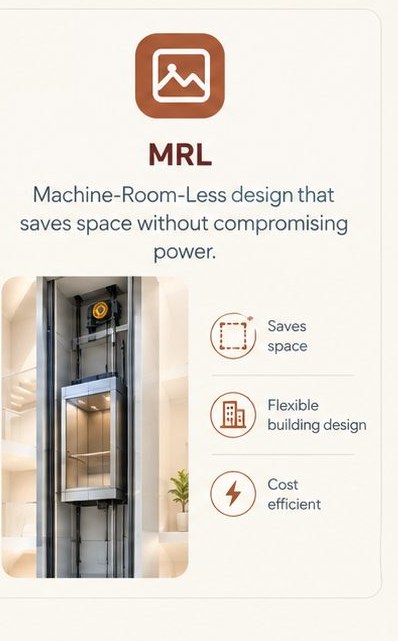 MRL — Machine-Room-Less design that saves space without compromising power